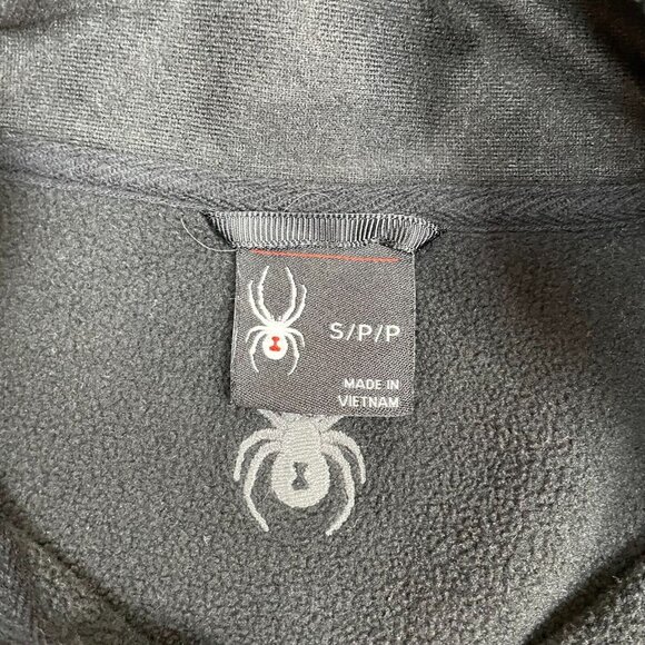 Spyder Sweater Small Ourbound 1/4-Zip Pullover Black Long Sleeve Men's - Picture 11 of 12